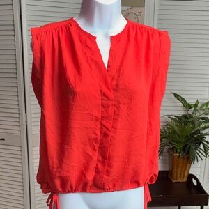 Elodie Vibrant Red Sleeveless Blouse